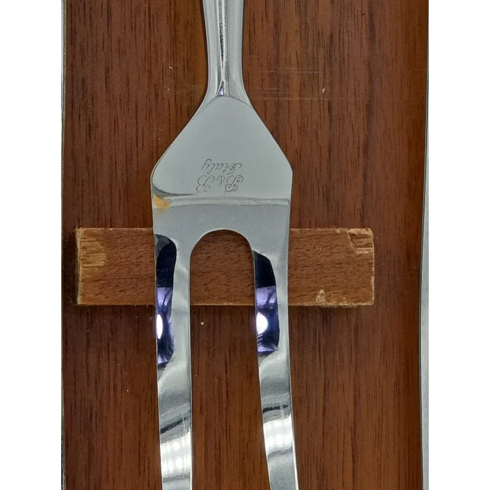 Vintage B&B Italy 3pc. Carving Set‎ With Wood Holder